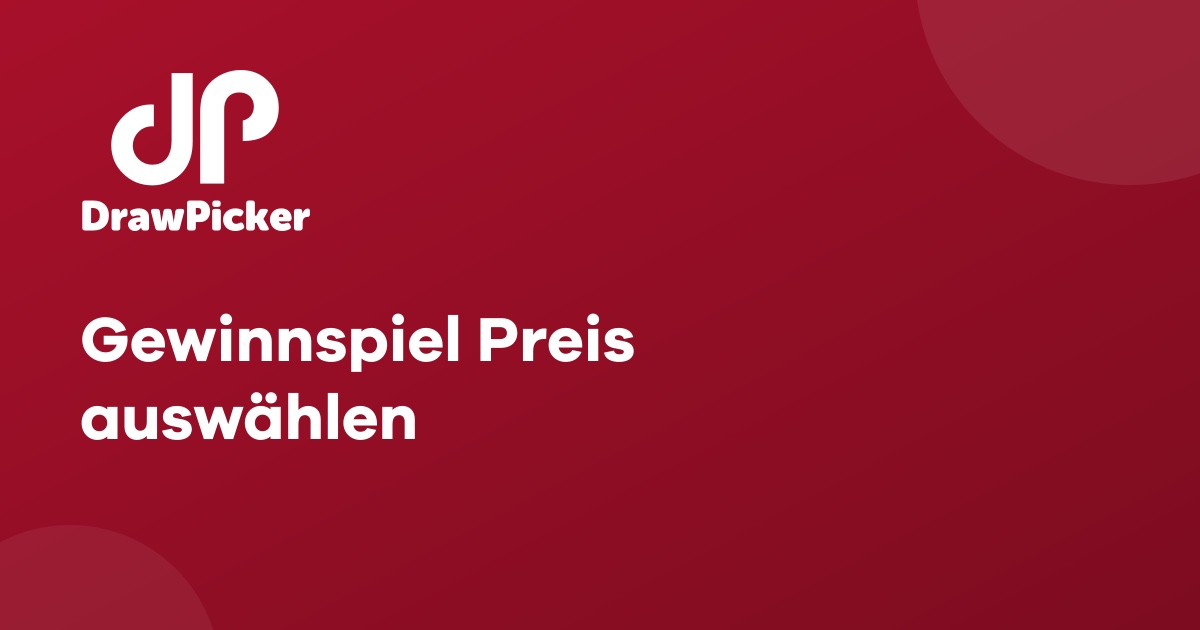 Gewinnspiel Preis auswählen
