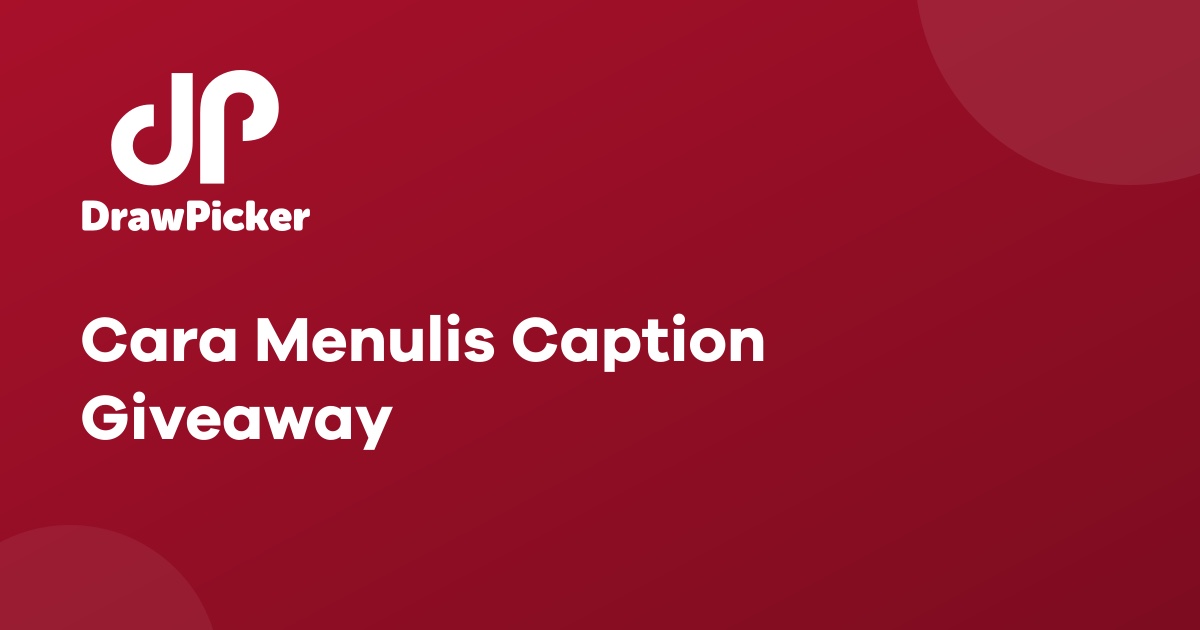 Cara Menulis Caption Giveaway