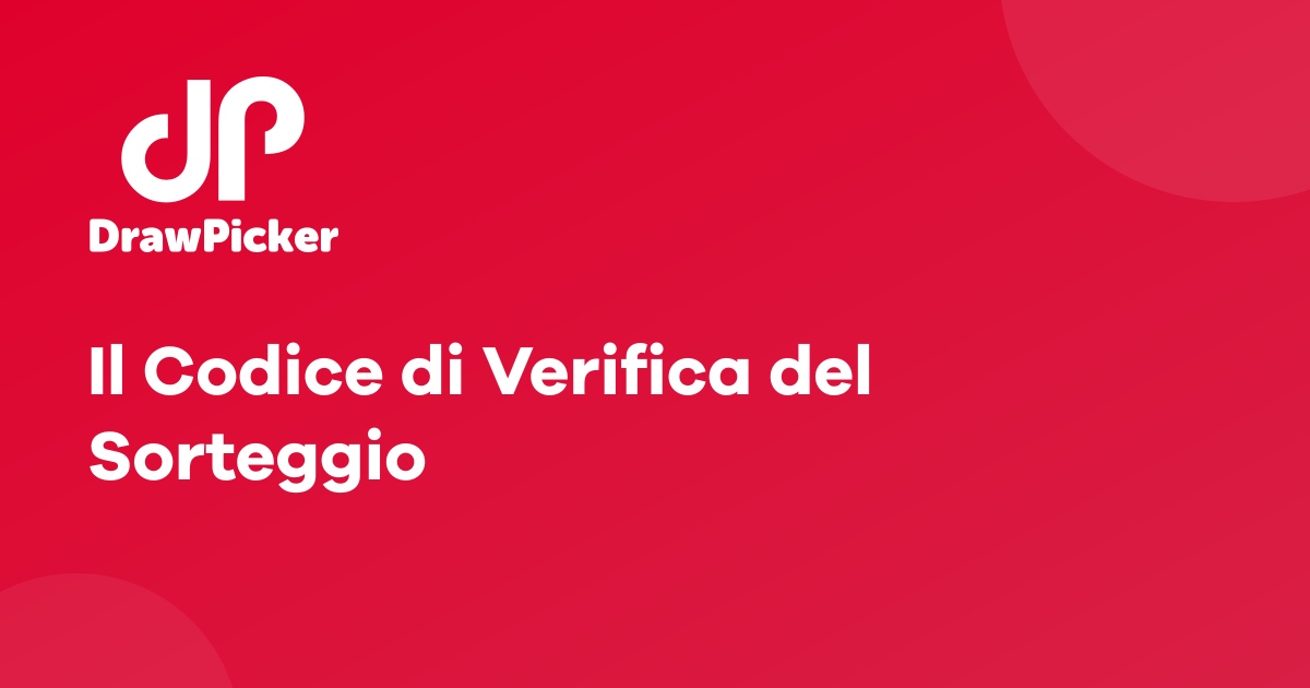 Il Codice di Verifica del Sorteggio