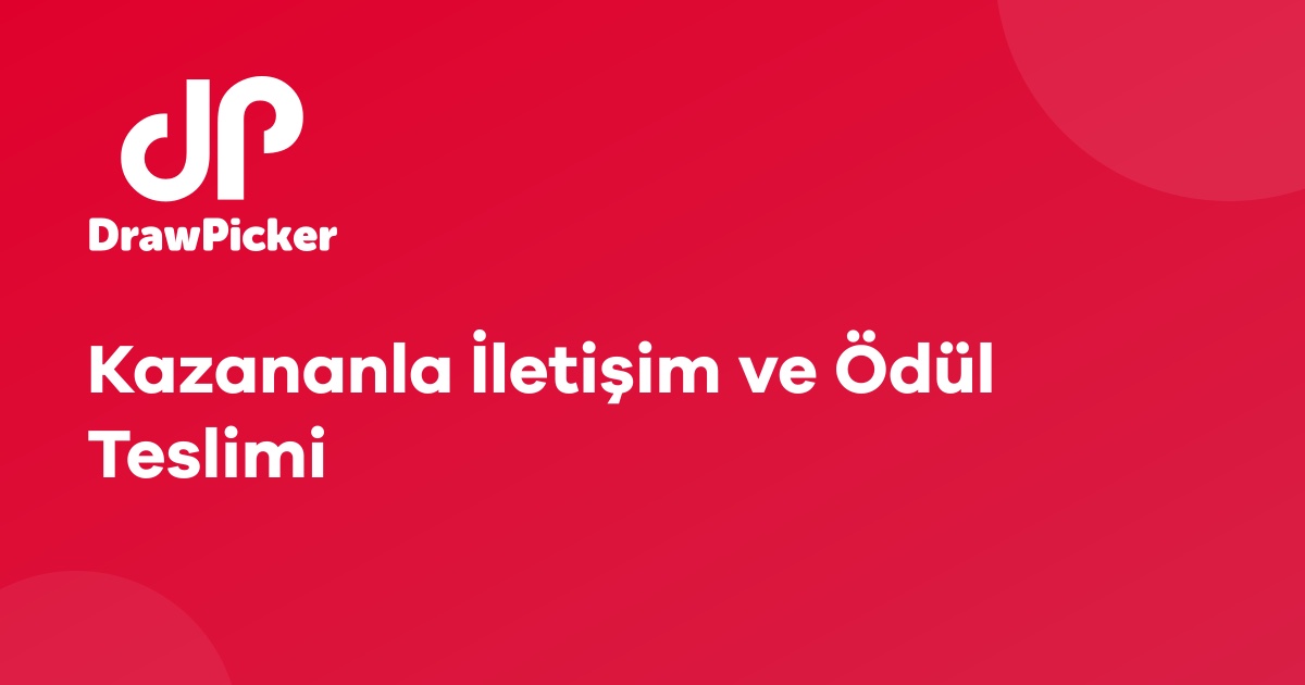 Kazananla İletişim ve Ödül Teslimi